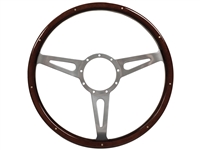 S9 Classic Wood Espresso Stained Riveted Steering Wheel