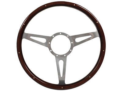 S9 Classic Wood Espresso Stained Riveted Steering Wheel