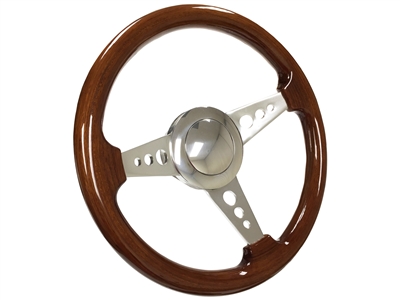 S9 Premium Walnut Wood Steering Wheel Covert Kit