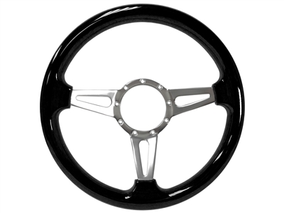 S9 Black Ash Wood, Slotted Tri-Spoke Center