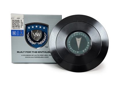 VSW S9 Black Billet Horn Button with Pontiac Motor Company Emblem
