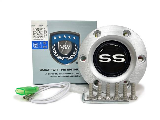 VSW S6 Brushed Horn Button with White SS Emblem