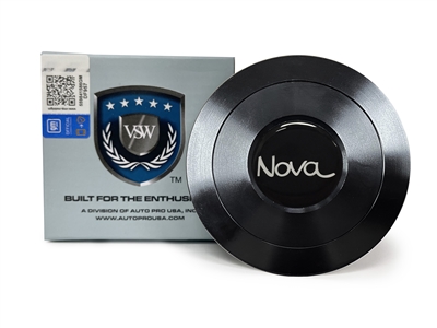 VSW S9 Black Billet Horn Button with Nova Emblem, 1966-72