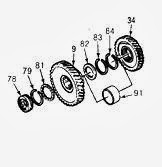 SM465 4th Gear Counter Shaft 40T, WT304-9A - Transmission Repair Parts