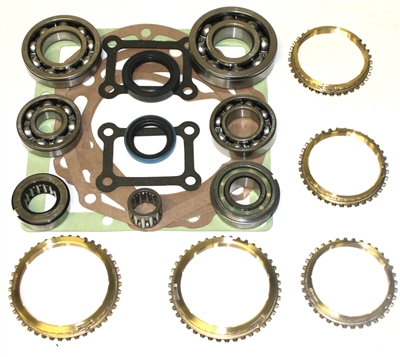 D50 2.0L 2wd 5 Speed 82-89 KM132 Bearing Kit with Synchronizer Rings, BK150WS