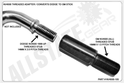 NV4500 Shifter Adapter, Dodge to GM Stick, NV4500-105