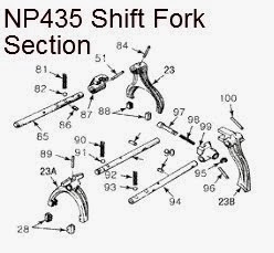 NP435 Reverse Shift Fork WT291-23B - NP435 4 Speed Dodge Repair Part | Allstate Gear