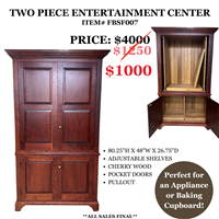 Two Piece Entertainment Center $4000