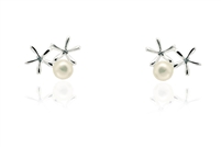 DAINTY PEARL STARFISH EARRINGS