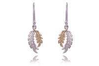 TWO-TONE LEAF EARRINGS