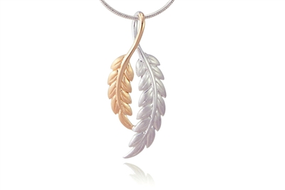 TWO-TONE LEAF NECKLACE