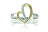 WHITE TOPAZ HEART RING