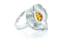 CITRINE SMOOTH LILY RING