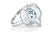 BLUE TOPAZ SMOOTH LILY RING