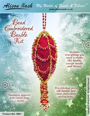 BEADING KITS > Bead Embroidered Christmas Bauble