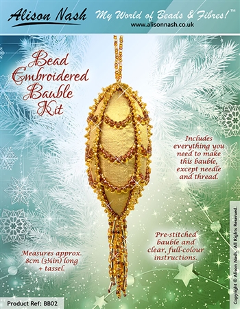 BEADING KITS > Bead Embroidered Christmas Bauble