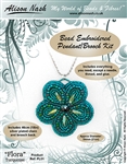 BEADING KITS > Beaded Pendant - Flora - Turquoise