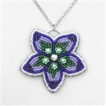 BEADING INSTRUCTIONS > Bead Embroidered Flower Pendant