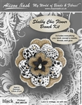 Bead Kit - Shabby Chic Flower Brooch - Black