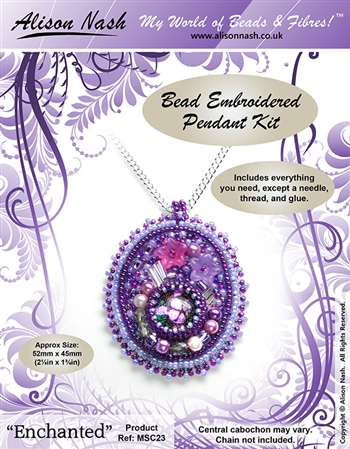 BEADING KITS > Beaded Pendant - Enchanted - Purple