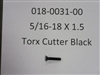 5/16-18 x 1.5" Torx Cutter - Blk - Bad Boy Part# 018-0031-00