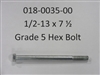 1/2-13 x 7 1/2 Grade 5 Hex Bolt