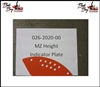 MZ Height Indicator Plate - Bad Boy Part# 026-2020-00