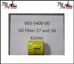 Oil Filter - 27 & 30 Kohler - Bad Boy Part # 063-5400-00