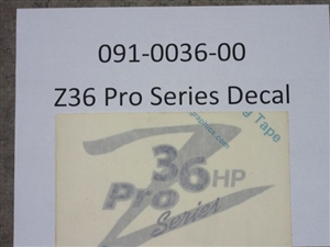 Z36 Pro Series Decal - Bad Boy Part # 091-0036-00