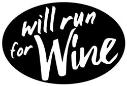 Oval Decal, Will run for Wine