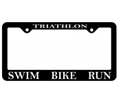 Triathlon Licence Plate Frame, Swim Bike Run