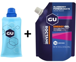 GU Roctane Gel Pouch + Flask Package