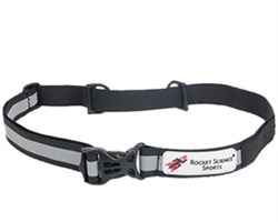 Rocket Science Sports Reflective Race Belt, Black