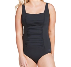 Speedo Solid Shirred Tank One Piece Swimsuit, 7723951