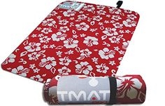 T Mat Pro Triathlon Transition Mat, Red Hibiscus