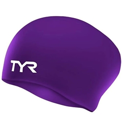 TYR Long Hair Wrinkle-Free Silicone Adult Swim Cap