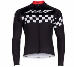 Zoot Men's Cycle Cali Thermo LS Jersey, Black Checker