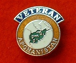 Enamel Afghanistan Veterans Lapel Pin Badge