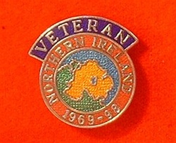 Enamel Northern Ireland 1969-98 Veterans Lapel Pin Badge