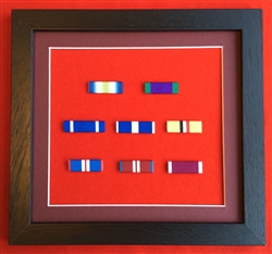 Quality Black Wood Medal Ribbon Bar Frame Choose Your Own 8 x Medal Ribbon Bars.