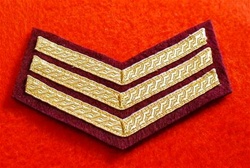 Mess Dress Sergeants Chevrons Gold on Red)