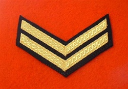 Mess Dress Corporal Chevrons Gold on Black