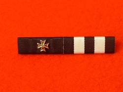 The Order of St John + Silver Maltese Cross Emblem St Johns Ambulance Service Ribbon Bar Stud Type