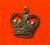 Officers bronze Crown Clutch Pins for Service Dress 5/8th" ( officers service dress crown )