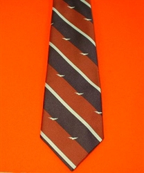 Quality RAF Striped Albatross Tie ( RAF Crest Motif Tie ) Royal Air Force Tie