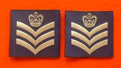 Official RAF Flight Sergeant Shoulder Slides x 2 ( RAF FS Blue Shoulder Slides )