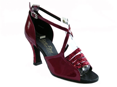 Style 1651 Red Sparkle & Red Patent - Women's Dance Shoes | Blue Moon Ballroom Dance Supply