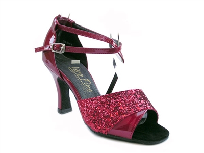 Style 1659a Red Sparkle & Red Patent - Dancewear on Sale | Blue Moon Ballroom Dance Supply