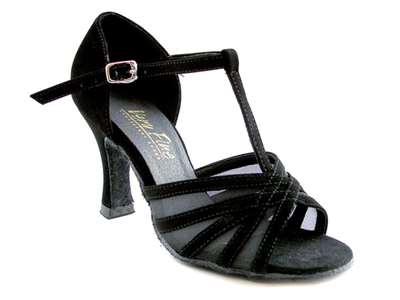 Style 16612 Black Nubuck & Black Mesh - Women's Dance Shoes | Blue Moon Ballroom Dance Supply