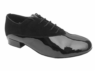 Style 2504 Black Nubuck & Black Patent - Women's Dance Shoes | Blue Moon Ballroom Dance Supply